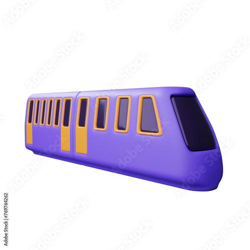 Modern train 3d illustration
