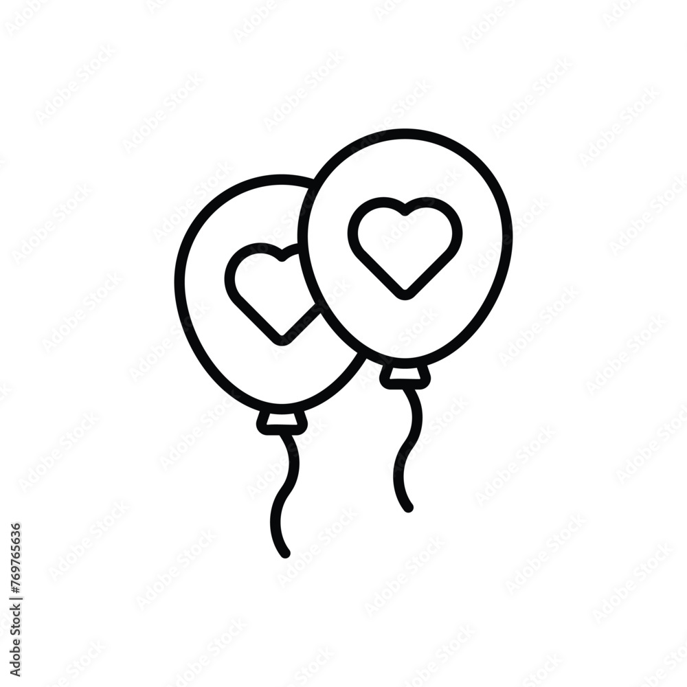 Balloons icon design with white background stock illustration