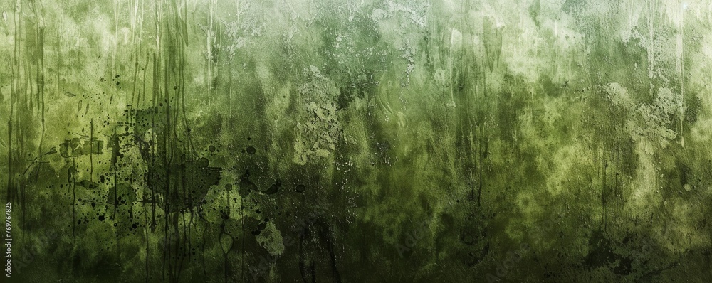 Abstract green and black distressed texture