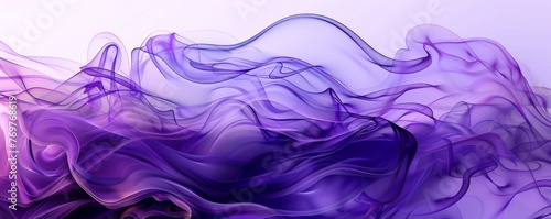 Abstract purple smoke on white background