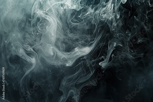 a black and white photo of smoke on a black background, background,  © Dariusz