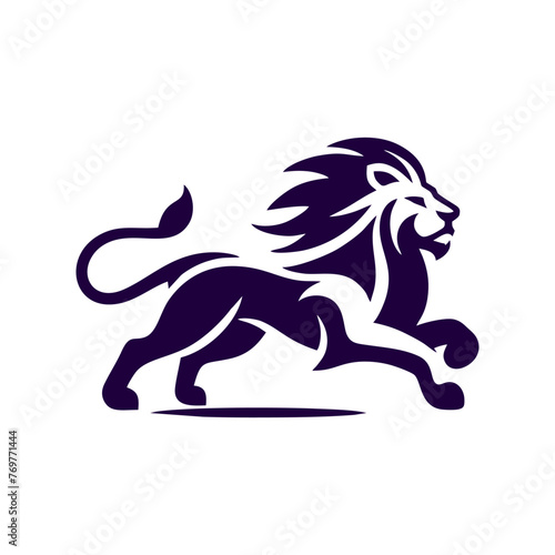 Fototapeta Naklejka Na Ścianę i Meble -  Running lion logo. vector Lion logo illustration