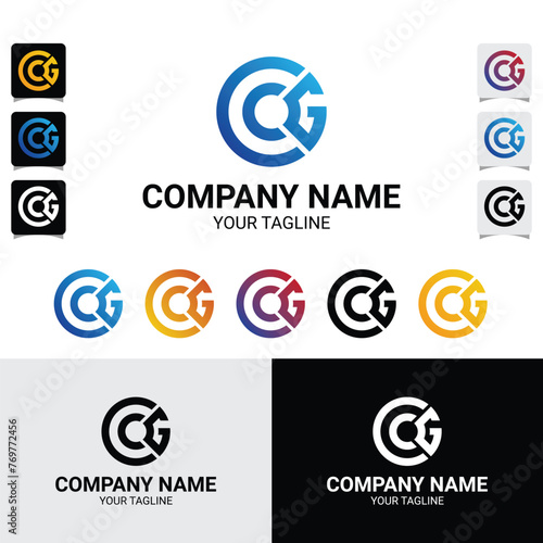CCG letter initial logo template photo