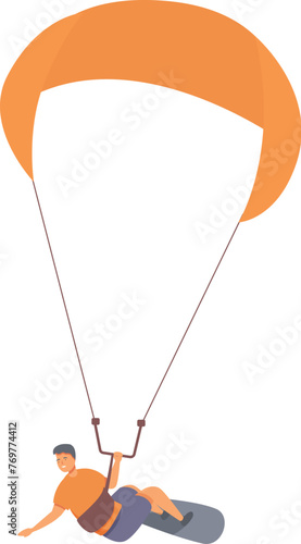 Sport freestyle action icon cartoon vector. Extreme equipment. Sea activity