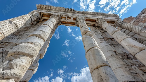 Skyward View of Trajan's Column photo