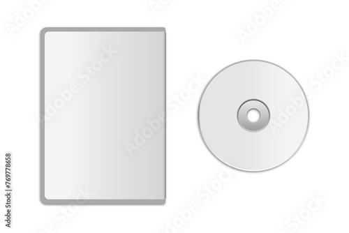 Canvas Print Blank CD and CD case mock up