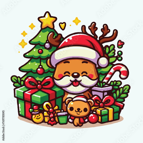 new christmas vector on white background