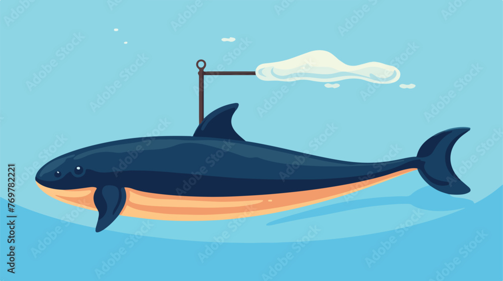 Cartoon whaling harpoon flat cartoon vactor illustr Stock Vector ...