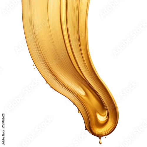 Mancha de tinta dourada escorrendo. Fluido de ouro liquido. Ouro lindo suavemente em formato de onda. Tinta de ouro brilhante. photo