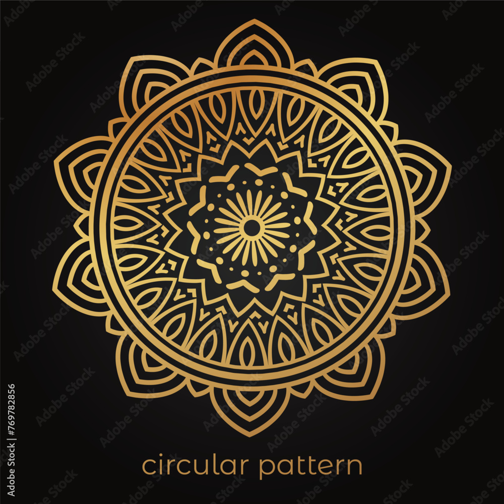 luxury mandala pattern background, circular pattern vector design