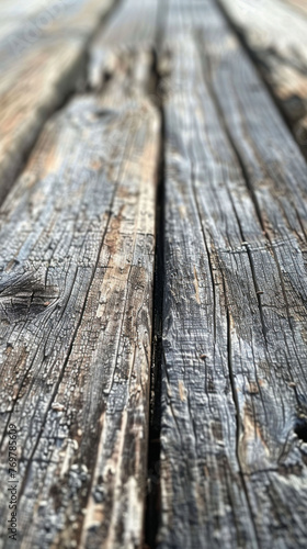 Weathered wooden planks with focus on textures