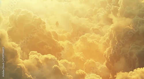 Realistic Shot of an Animated Sky Filled with Clouds

