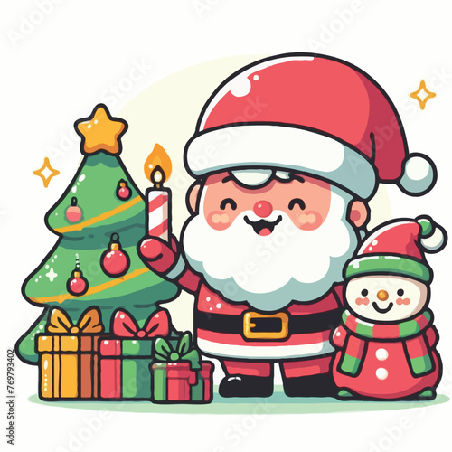 new chrismas vector on white background