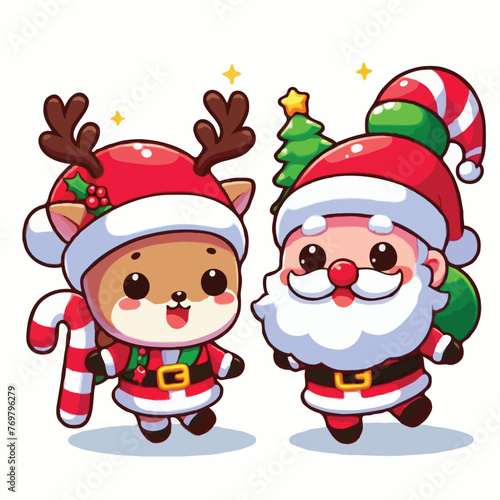new chrismas vector on white background