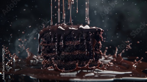Sensational Chocolate Symphony Immerse Yourself in the Action Packed Dripping of Decadent Cake