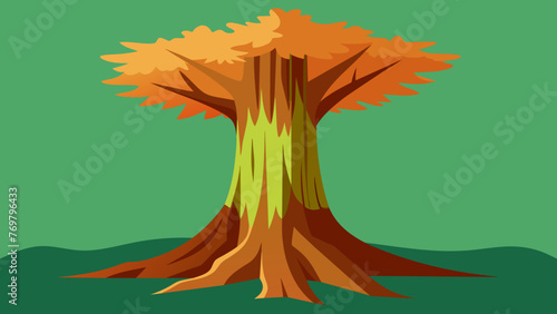  The rough texture of a tree trunk adorned with natural colors and patterns serving as a reminder of the strength and resilience of natures