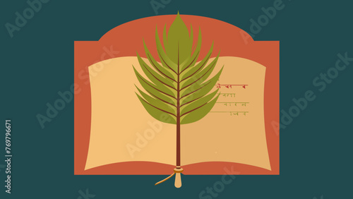  A closeup of a palm leaf mcript displaying finely written Sanskrit text that outlines various Ayurvedic techniques and practices.