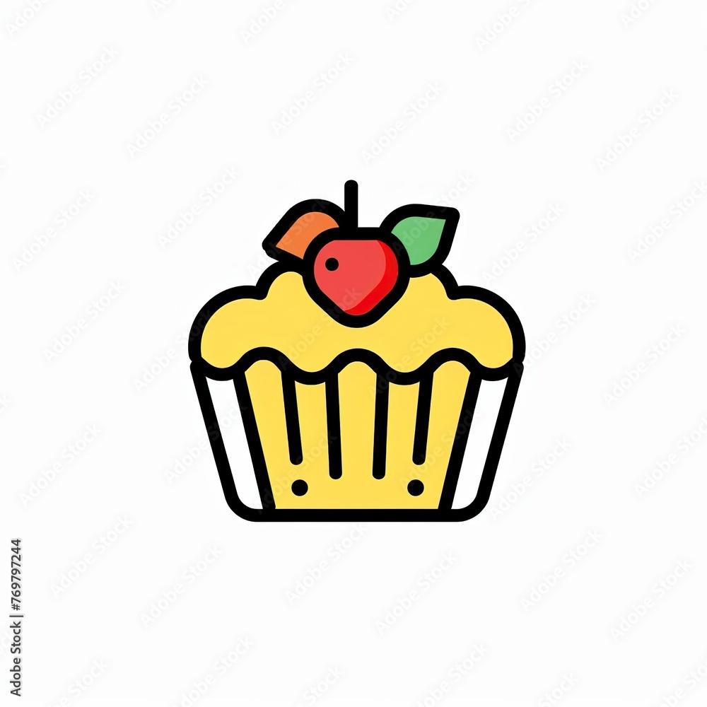 Cupcake icon beautify the appearance of your design and business ideas isolated on white background. Cupcake icon beautify the appearance of your design and business ideas isolated on white background.