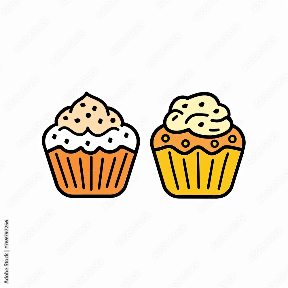 Cupcakes icon beautify the appearance of your design and business ideas isolated on white background. Cupcakes icon beautify the appearance of your design and business ideas isolated on white background.