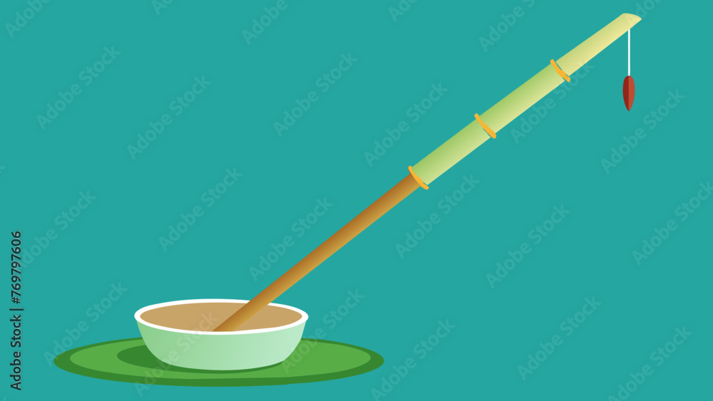 The thin bendable tip of a bamboo stick inserted into the cups to easily adjust the suction level. The thin bendable tip of a bamboo stick inserted into the cups to easily adjust the suction level.