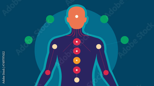  An illustration of the meridian lines on the body highlighting the link between cupping therapy and traditional Chinese medicines belief in