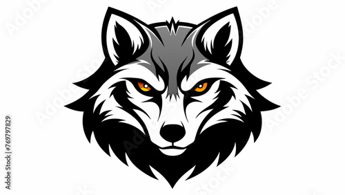  A striking black and white image of a wolfs face showcasing the intelligence and wild nature of the animal commonly regarded as a spirit guide