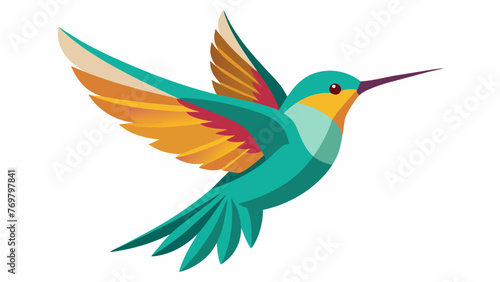  A zoomedin view of a hummingbird symbolic of its ability to fly between worlds and represent the healing power of joy and lightness in many