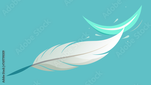  A feather floating on a gentle breeze representing the lightness and release of negative energy that comes with Reiki healing.