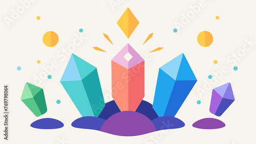  An array of colorful stones and crystals used in Reiki to balance and align the bodys energy centers.