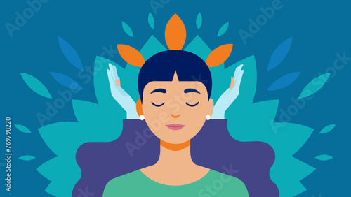  A persons face during a reflexology session showing the release of tension and stress as the reflexologist works on their pressure points.