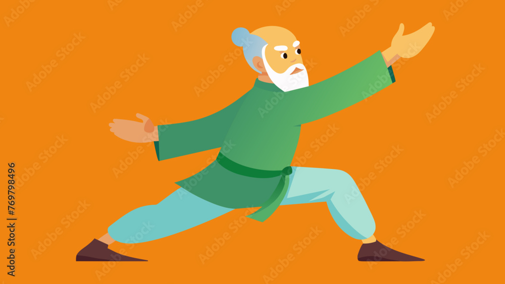 The aged but skilled hands of a Tai Chi master demonstrating a complex martial arts move with grace and precision. The aged but skilled hands of a Tai Chi master demonstrating a complex martial arts move with grace and precision.
