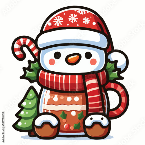 new chrismas vector on white background