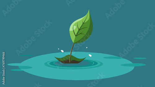 A solitary leaf perhaps torn from its original source drifts peacefully in the water its herbal powers dispersed in the tranquil currents.
