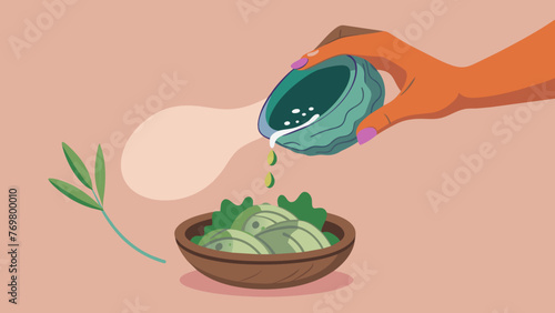  A hand pouring a small amount of smudging herbs into a traditional abalone shell ready to be lit and used for energy cleansing and