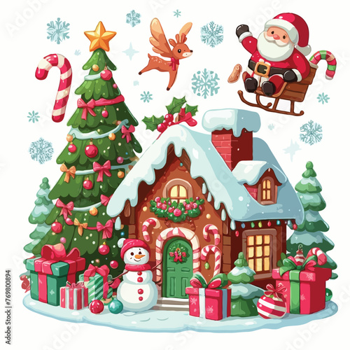 new chrismas vector on white background