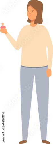 Alert babysitting icon cartoon vector. Feeding service care. Parent tired