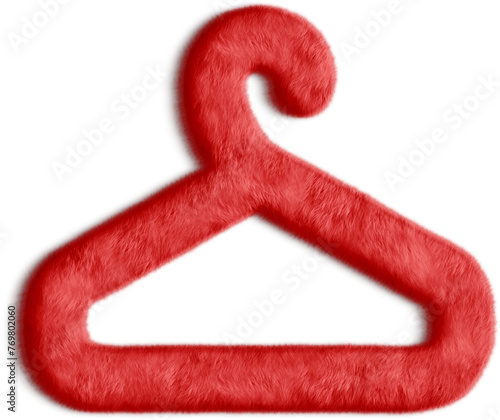 Hanger Red Fluffy Icon