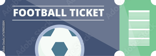 Soccer ticket icon cartoon vector. Match cup card. Final sport prize