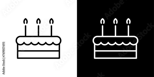 誕生日ケーキの編集可能なベクターデザイン