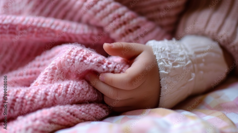 Ñlose-up of a little girl's hand in a cast Ñlose-up of a little girl's hand in a cast