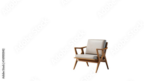 Isolated Minimalist Chair Presentation on isolated white background