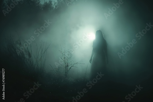 A creature of mist and light, her presence a soft glow in the darkness, guiding lost travelers with whispers of wisdom and courage.