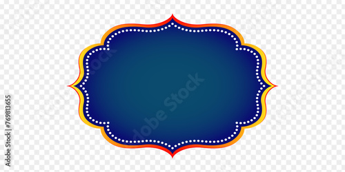 Decorative pattern on transparent background