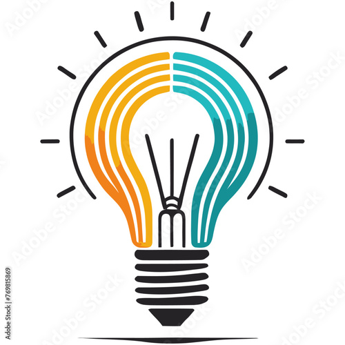 Logo - Patterned Light Bulb - A Spectrum of Imaginative Ideas
