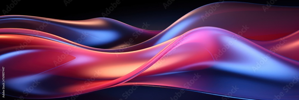 Dynamic Red and Blue Wave Generative AI Dynamic Red and Blue Wave Generative AI