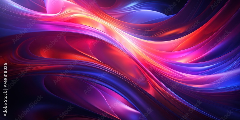 Colorful Abstract Background With Wavy Lines Generative AI Colorful Abstract Background With Wavy Lines Generative AI