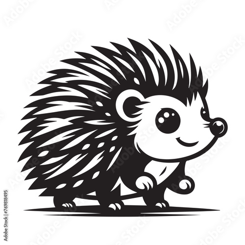 hedgehog silhouette image ,hedgehog silhouette clipart ,hedgehog silhouette ,hedgehog silhouette png 