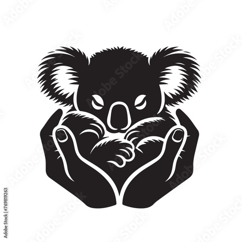 koala silhouette image ,koala silhouette svg ,koala silhouette art ,koala silhouette png 