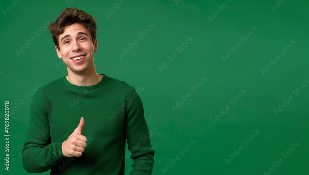 man showing thumbs up