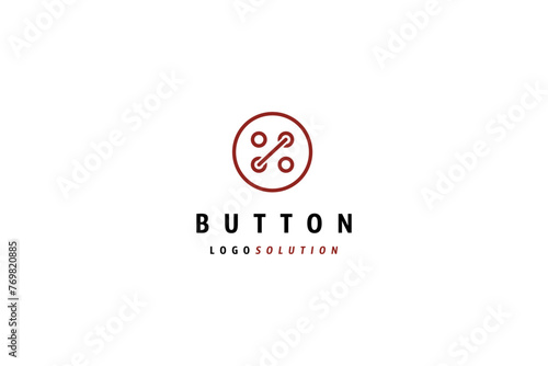 Button template minimalist logo design solution